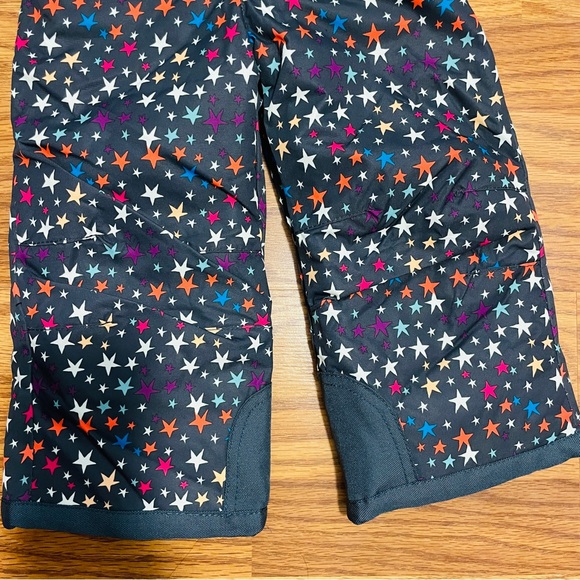 Rainbow star printed kids snow bib overalls- brand new with tags - Picture 3 of 6